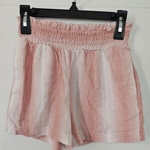Girl's Pink and White Striped Shorts